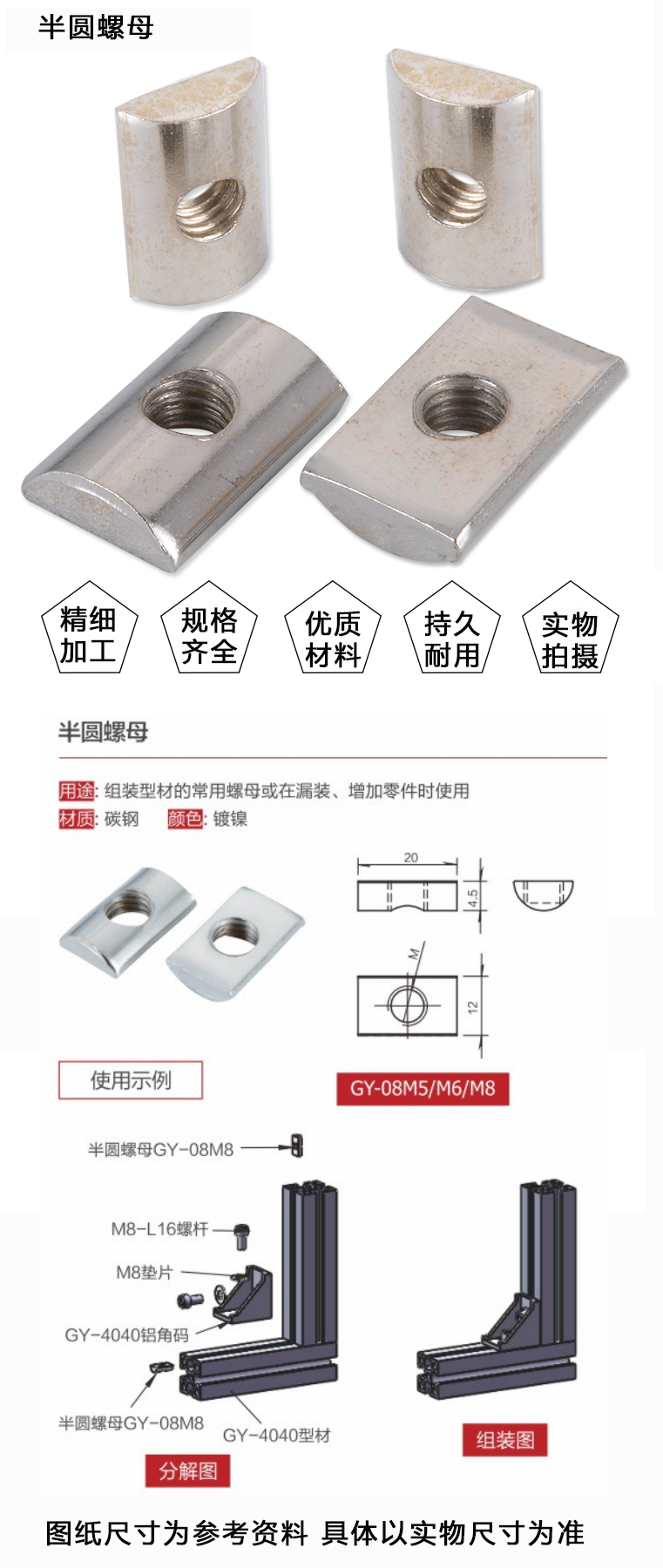 半圆螺母(图1)