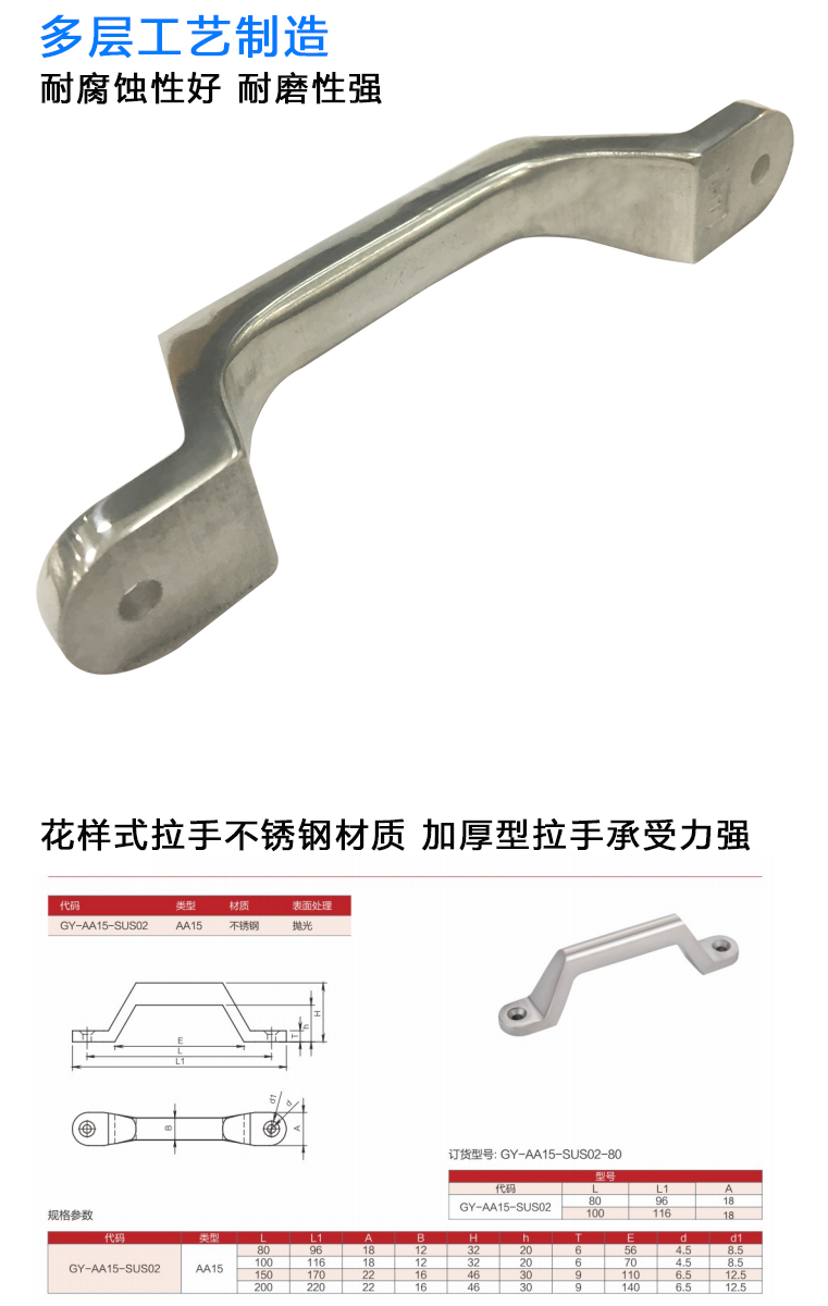 GY-AA15不锈钢拉手(图1)